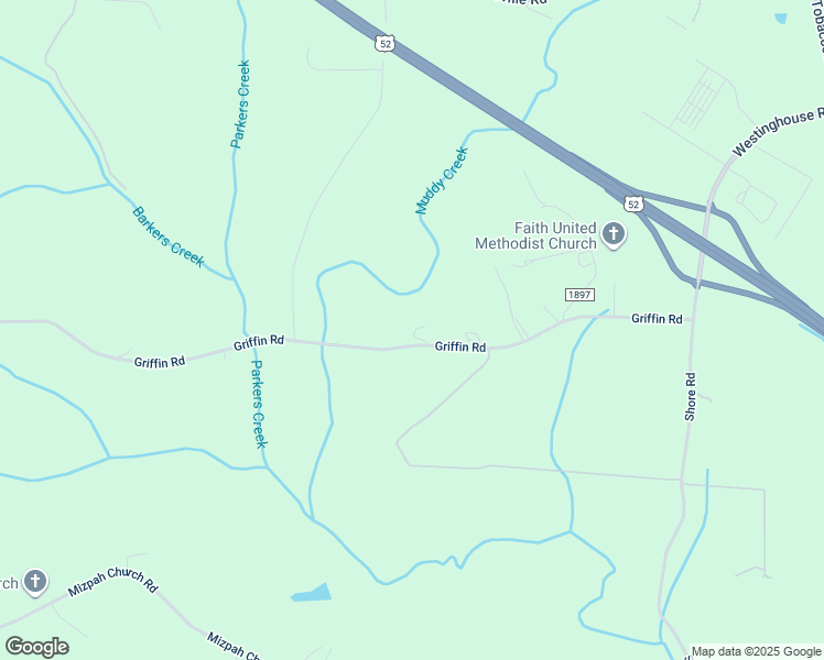 map of restaurants, bars, coffee shops, grocery stores, and more near 2075 Griffin Road in Rural Hall