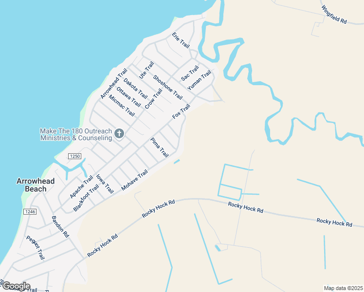 map of restaurants, bars, coffee shops, grocery stores, and more near 1108 Mohave Trail in Edenton
