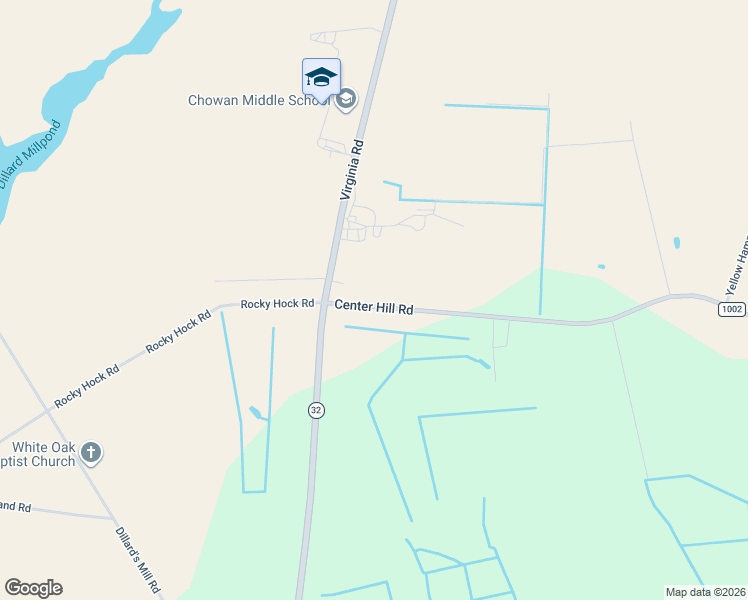 map of restaurants, bars, coffee shops, grocery stores, and more near 113 Center Hill Road in Tyner