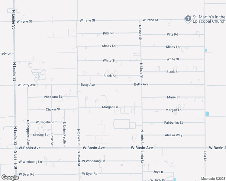 map of restaurants, bars, coffee shops, grocery stores, and more near 1271 Betty Avenue in Pahrump