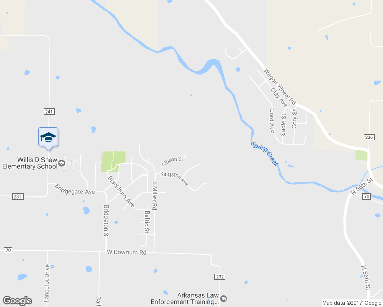 map of restaurants, bars, coffee shops, grocery stores, and more near 4569 Gibson Street in Springdale