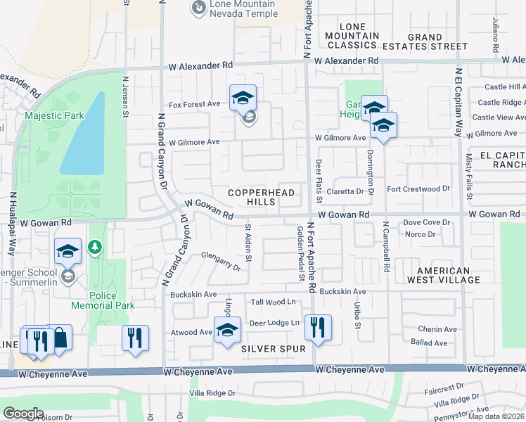 map of restaurants, bars, coffee shops, grocery stores, and more near in Las Vegas