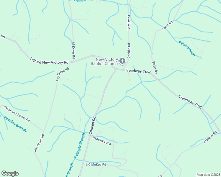map of restaurants, bars, coffee shops, grocery stores, and more near 584 Conklin Road in Jonesborough