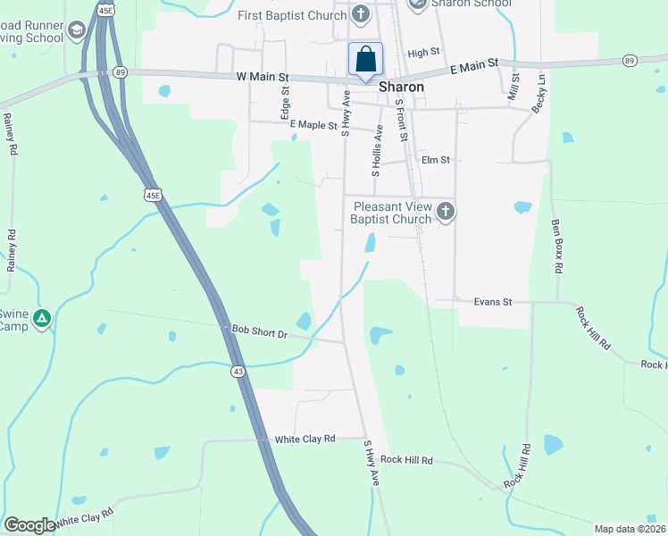 map of restaurants, bars, coffee shops, grocery stores, and more near 4979 Highway 45 South in Martin