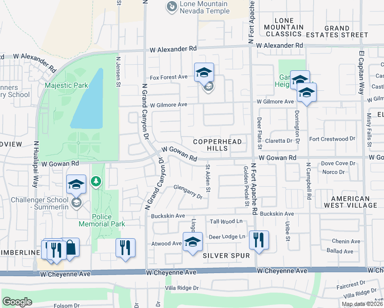 map of restaurants, bars, coffee shops, grocery stores, and more near 9513 Kelly Creek Avenue in Las Vegas