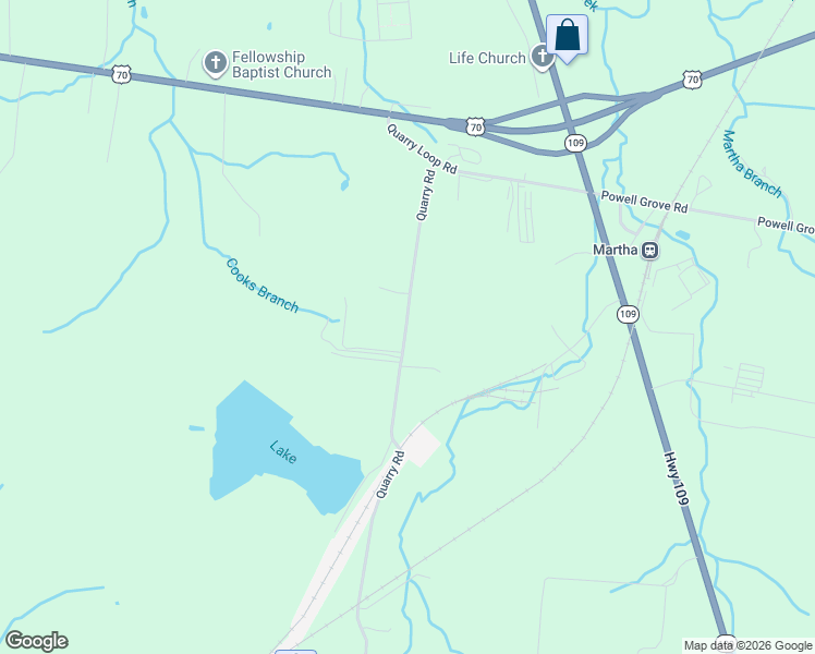 map of restaurants, bars, coffee shops, grocery stores, and more near 360 Quarry Road in Mt. Juliet