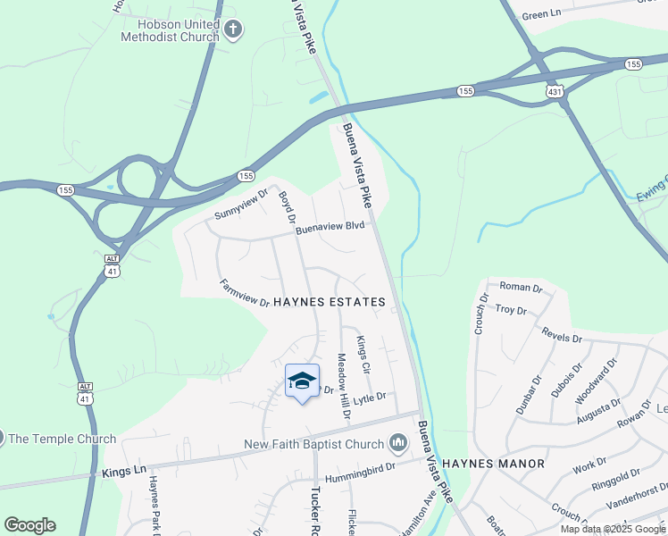 map of restaurants, bars, coffee shops, grocery stores, and more near 4170 Ames Drive in Nashville