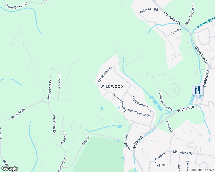 map of restaurants, bars, coffee shops, grocery stores, and more near 1670 Jesse Bean Circle in Morristown