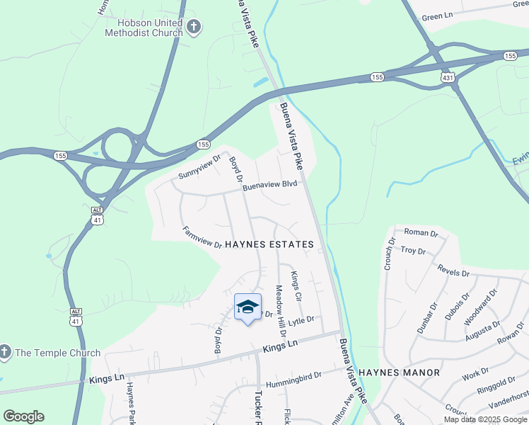 map of restaurants, bars, coffee shops, grocery stores, and more near 4170 Ames Drive in Nashville