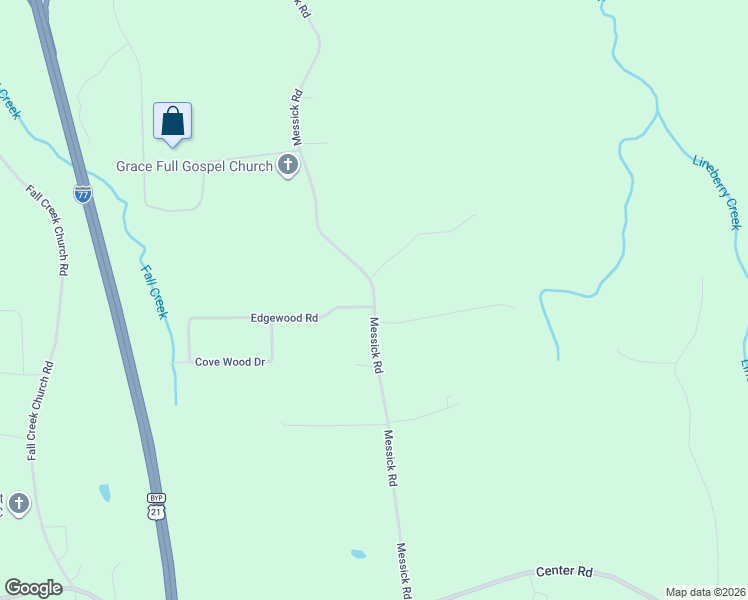 map of restaurants, bars, coffee shops, grocery stores, and more near 3455 Messick Road in Jonesville