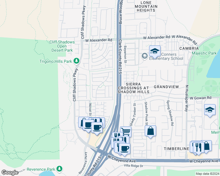 map of restaurants, bars, coffee shops, grocery stores, and more near 3648 Breman Street in Las Vegas