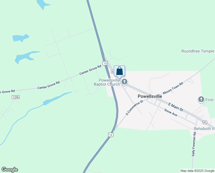map of restaurants, bars, coffee shops, grocery stores, and more near in Ahoskie