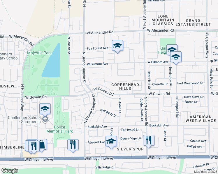 map of restaurants, bars, coffee shops, grocery stores, and more near 9524 Kelly Creek Avenue in Las Vegas