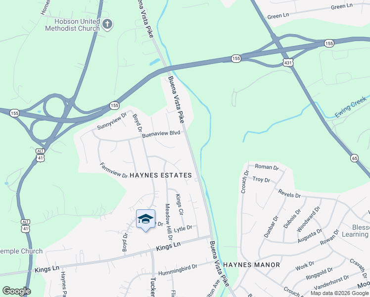 map of restaurants, bars, coffee shops, grocery stores, and more near 4805 Buena Vista Pike in Nashville