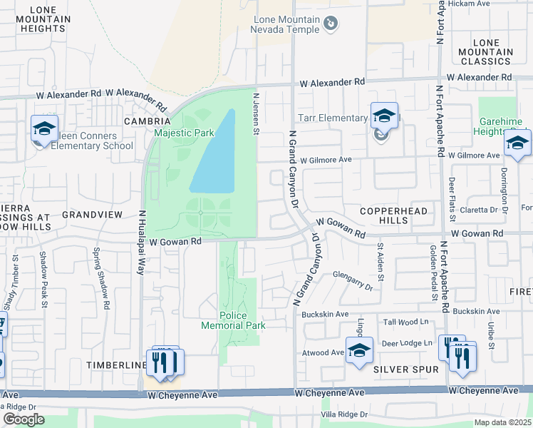 map of restaurants, bars, coffee shops, grocery stores, and more near in Las Vegas