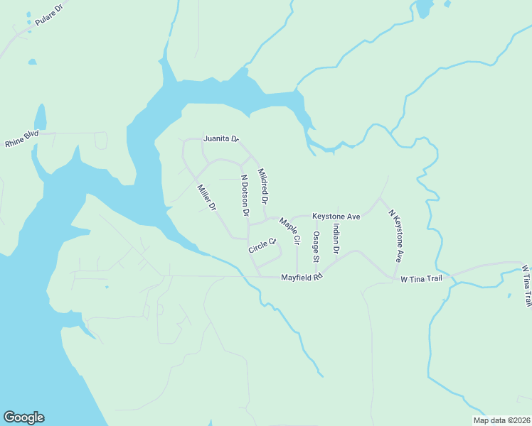 map of restaurants, bars, coffee shops, grocery stores, and more near 251 Maple Circle in Sand Springs