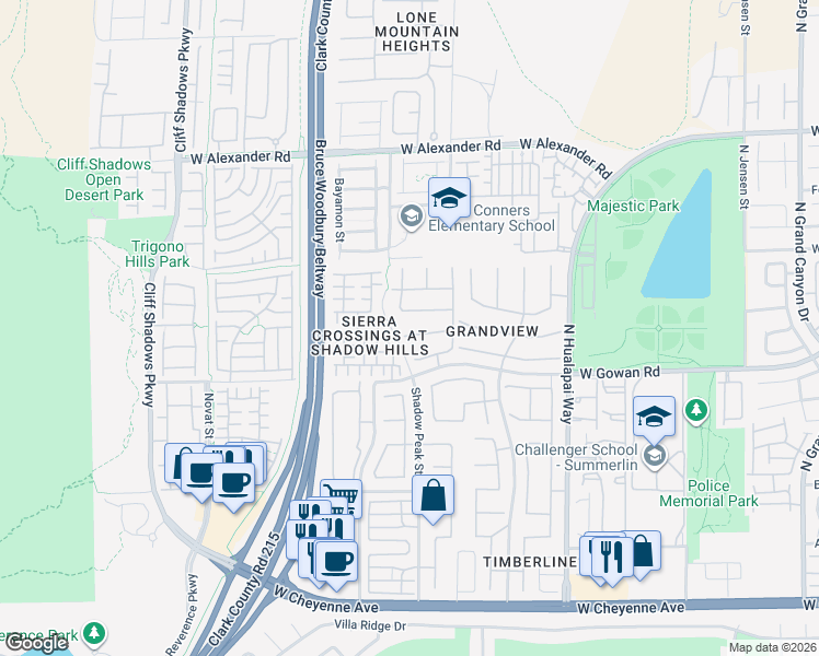 map of restaurants, bars, coffee shops, grocery stores, and more near 10332 Marc Kahre Avenue in Las Vegas
