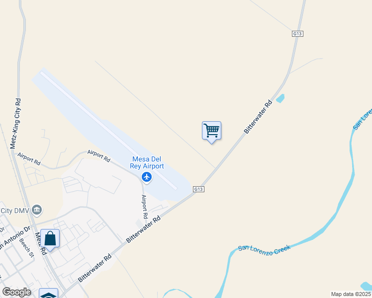 map of restaurants, bars, coffee shops, grocery stores, and more near 991 Industrial Way in King City