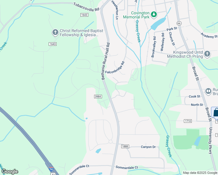map of restaurants, bars, coffee shops, grocery stores, and more near in Rural Hall