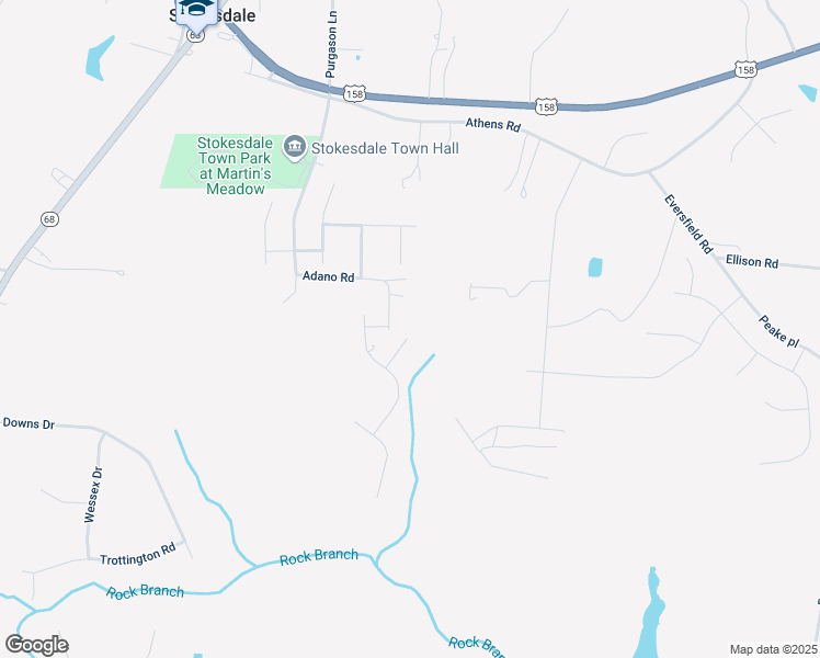 map of restaurants, bars, coffee shops, grocery stores, and more near 8009 Helison Court in Stokesdale