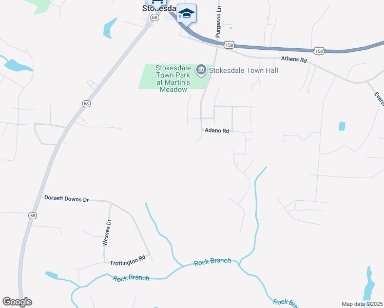 map of restaurants, bars, coffee shops, grocery stores, and more near 8128 Simon Drive in Stokesdale