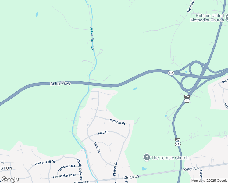 map of restaurants, bars, coffee shops, grocery stores, and more near Briley Parkway in Nashville