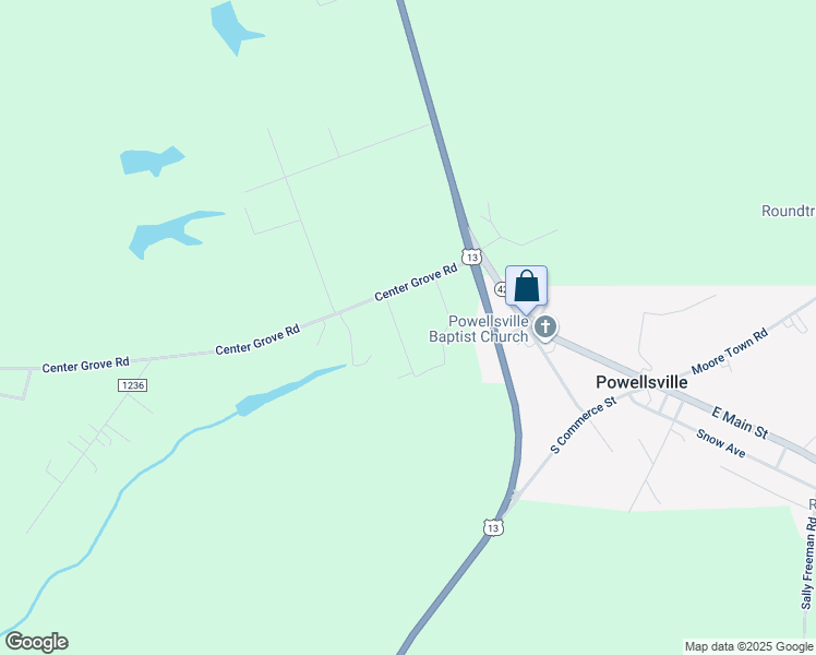 map of restaurants, bars, coffee shops, grocery stores, and more near 109 5 Oaks Drive in Ahoskie