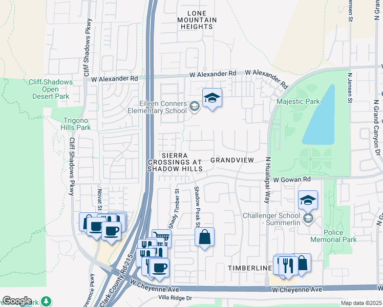 map of restaurants, bars, coffee shops, grocery stores, and more near 10341 William Forte Avenue in Las Vegas