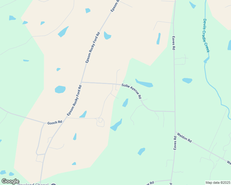 map of restaurants, bars, coffee shops, grocery stores, and more near 261 Sollie Ayscue Road in Henderson