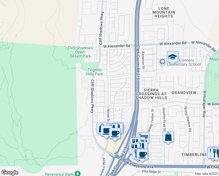 map of restaurants, bars, coffee shops, grocery stores, and more near in Las Vegas