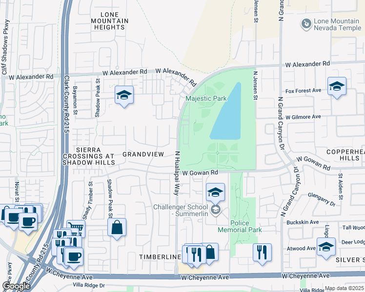 map of restaurants, bars, coffee shops, grocery stores, and more near 10083 Vibrant Moon Ave in Las Vegas