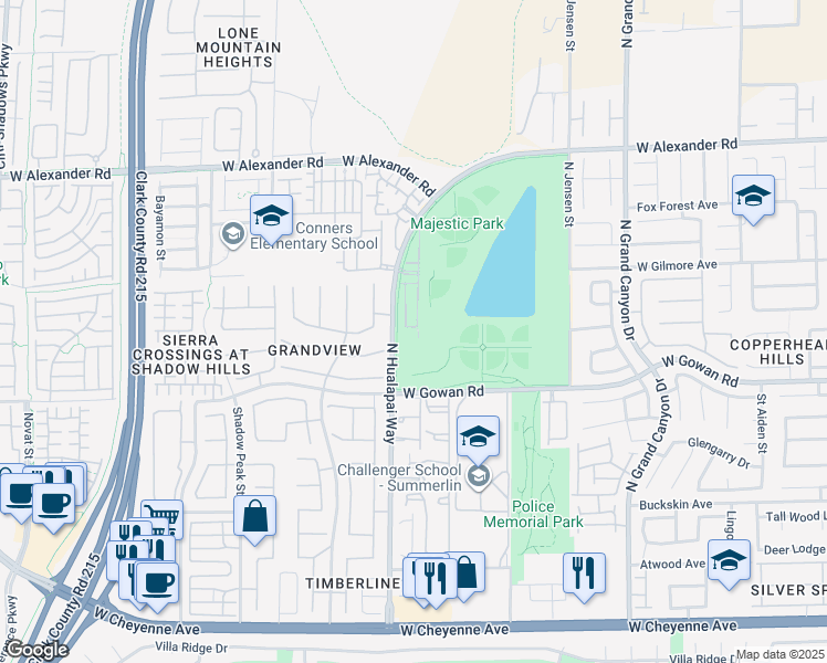 map of restaurants, bars, coffee shops, grocery stores, and more near 10063 Vibrant Moon Ave in Las Vegas