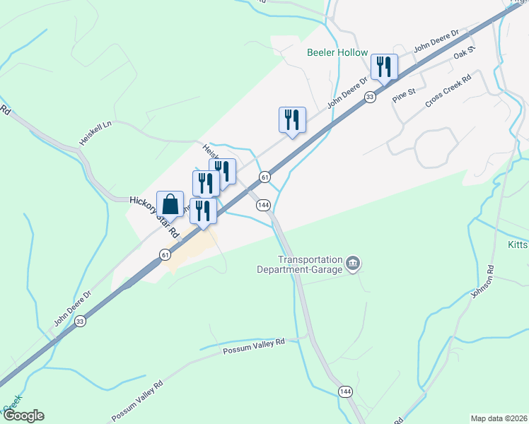 map of restaurants, bars, coffee shops, grocery stores, and more near 2906 Maynardville Highway in Maynardville