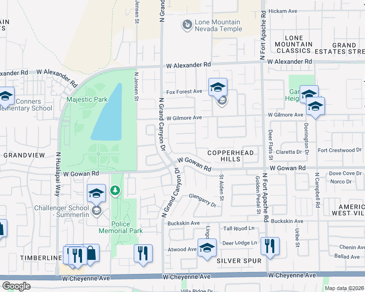 map of restaurants, bars, coffee shops, grocery stores, and more near 9629 Marigny Court in Las Vegas