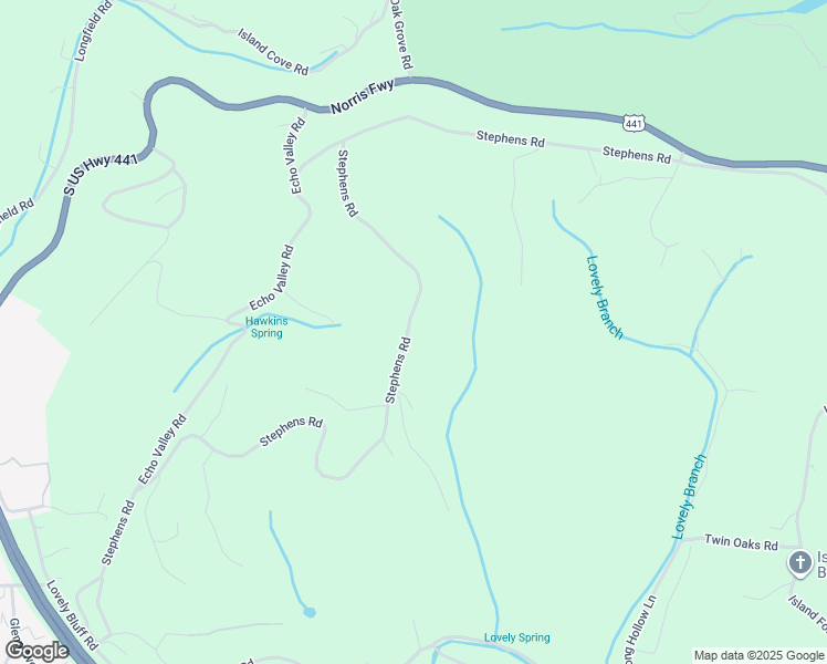 map of restaurants, bars, coffee shops, grocery stores, and more near 538 Stephens Road in Rocky Top