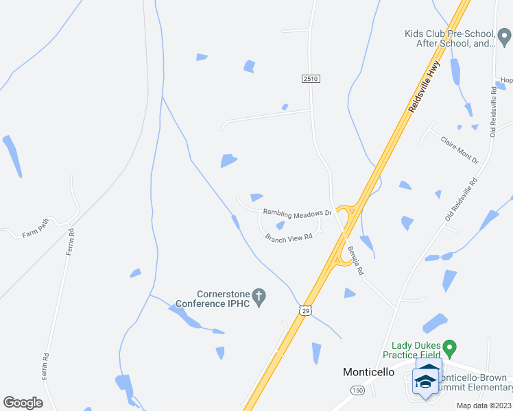 map of restaurants, bars, coffee shops, grocery stores, and more near 5085 Rambling Meadows Drive in Browns Summit