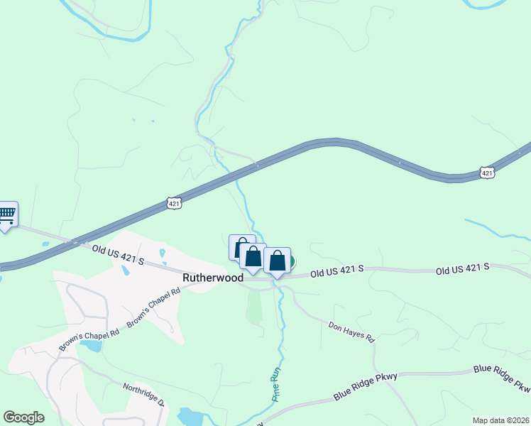 map of restaurants, bars, coffee shops, grocery stores, and more near 240 Pine Run Road in Boone
