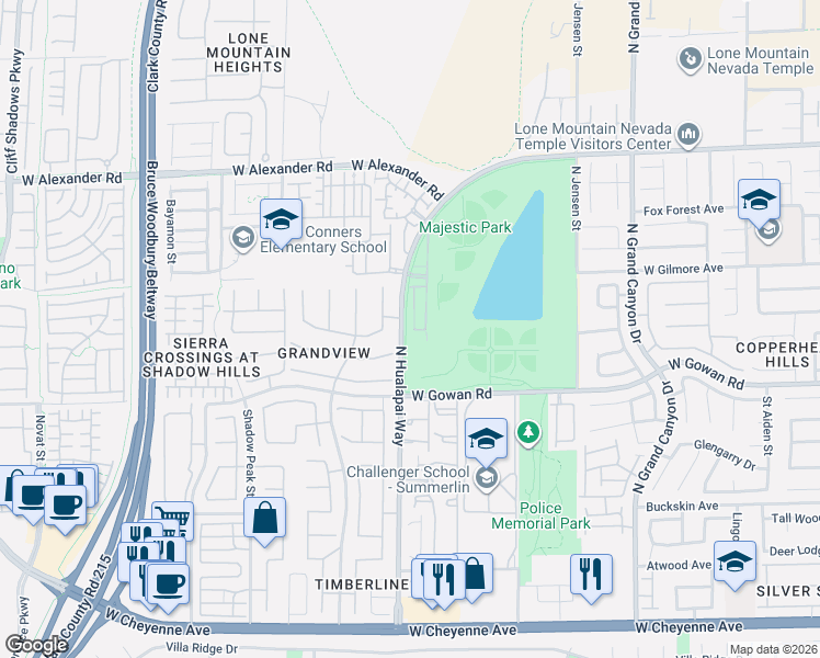 map of restaurants, bars, coffee shops, grocery stores, and more near 3723 Brilliant Sunset Street in Las Vegas