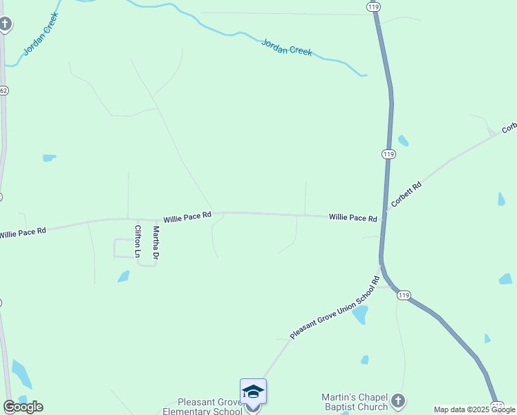 map of restaurants, bars, coffee shops, grocery stores, and more near 2506 Willie Pace Road in Burlington