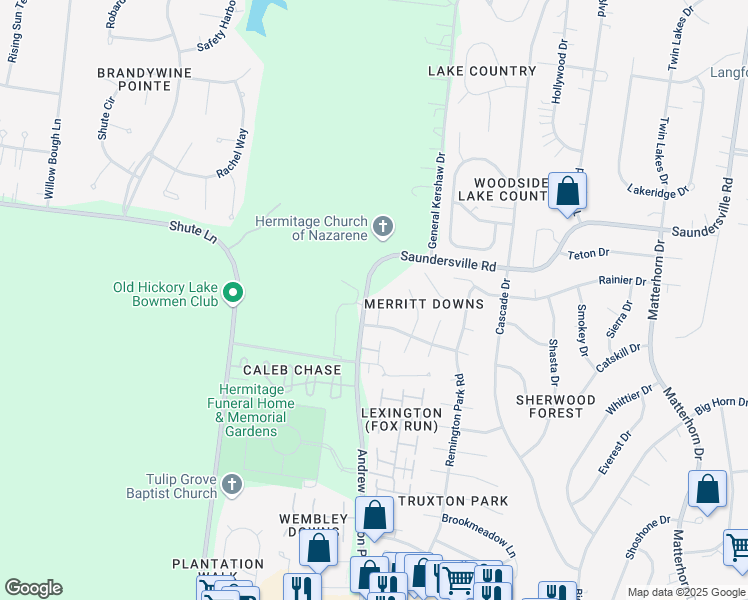 map of restaurants, bars, coffee shops, grocery stores, and more near 1112 Wyntergrace Farm Court in Nashville