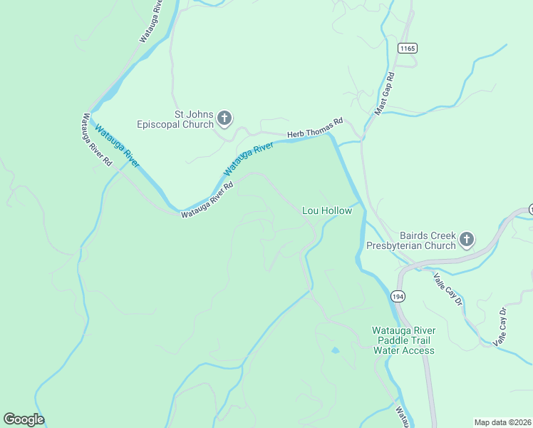 map of restaurants, bars, coffee shops, grocery stores, and more near 317 Little River Road in Sugar Grove