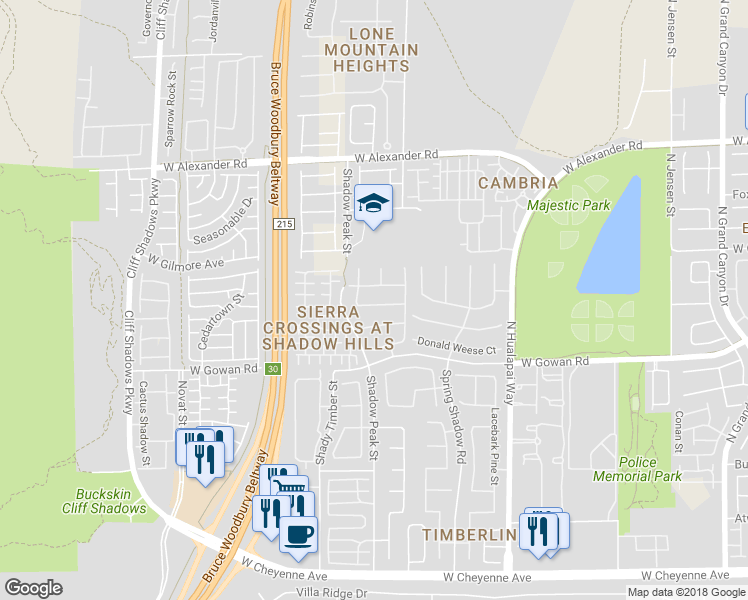 map of restaurants, bars, coffee shops, grocery stores, and more near 10328 William Forte Avenue in Las Vegas