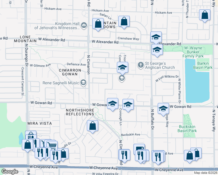 map of restaurants, bars, coffee shops, grocery stores, and more near 7880 Ahey Road in Las Vegas