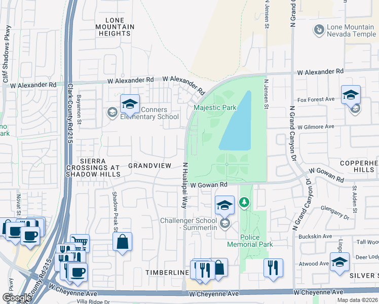 map of restaurants, bars, coffee shops, grocery stores, and more near 3723 Brilliant Sunset Street in Las Vegas