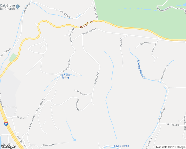 map of restaurants, bars, coffee shops, grocery stores, and more near 537 Stephens Road in Rocky Top