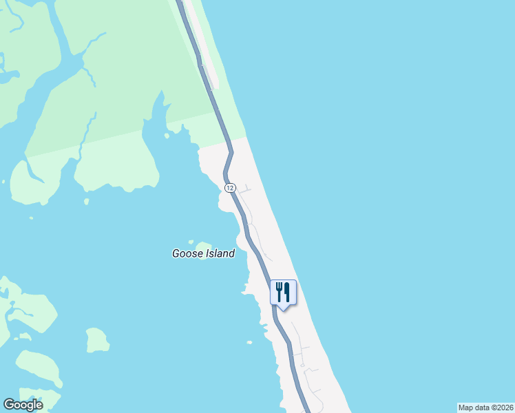 map of restaurants, bars, coffee shops, grocery stores, and more near 118 Baum Trail in Kitty Hawk