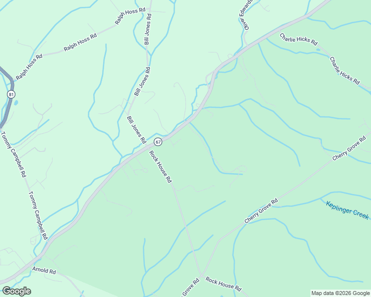map of restaurants, bars, coffee shops, grocery stores, and more near 4347 Cherokee Road in Jonesborough