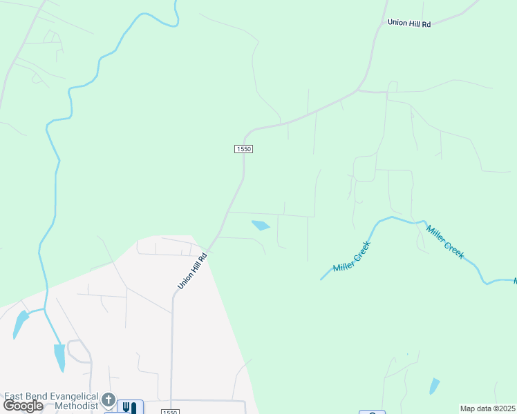 map of restaurants, bars, coffee shops, grocery stores, and more near 3544 Union Hill Road in East Bend