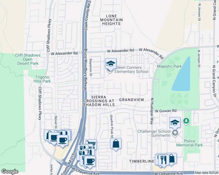 map of restaurants, bars, coffee shops, grocery stores, and more near 10328 William Forte Avenue in Las Vegas