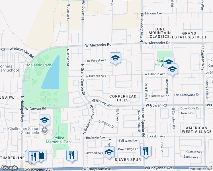 map of restaurants, bars, coffee shops, grocery stores, and more near 9520 Walking Spirit Court in Las Vegas